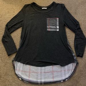 12pm by Mon Ami Long Sleeve Plaid Shirt